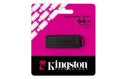 Kingston Technology DataTraveler 64GB USB portatile 3.2 Gen 1 Exodia Nero