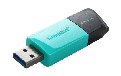 Pen Drive 3.2 256Gb Type-A Exodia M Black/Teal Kingston Cappuccio Remov