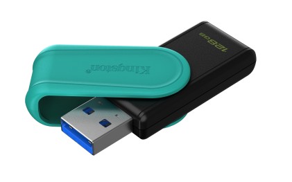 Kingston Technology DataTraveler 128GB Portable USB 3.2 Gen 1 Exodia S (Nero/Turchese)