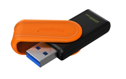 Kingston Technology DataTraveler 256GB Portable USB 3.2 Gen 1 Exodia S (Nero/Arancia)