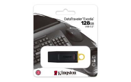Kingston Technology DataTraveler Exodia unità flash USB 128 GB USB tipo A 3.2 Gen 1 (3.1 Gen 1) Nero