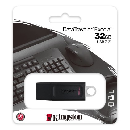 Kingston Technology DataTraveler Exodia unit&agrave; flash USB 32 GB USB tipo A 3.2 Gen 1 (3.1 Gen 1) Nero