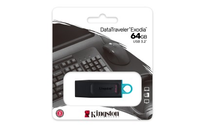 Pen Drive 3.2 64Gb Type-A Exodia Nero Kingston