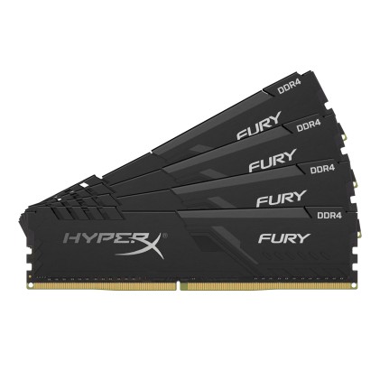 KINGSTON 32GB 3600MHz DDR4 CL17 DIMM Kit of 4 1Rx8 HyperX FURY Black