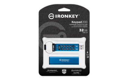 Kingston Technology IronKey Keypad 200 da 32 GB, FIPS 140-3 livello 3 (in fase di approvazione) crittografata AES-256