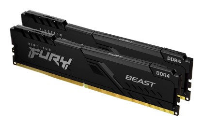 Kingston Technology FURY Beast 32GB 3200MT/s DDR4 CL16 DIMM (Kit da 2) 1Gx8 Black