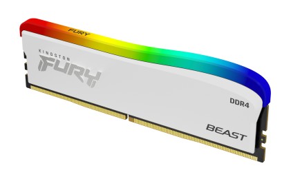 Ddr4 16Gb 3200 Mhz Fury Beast White Rgb Cl16 Kingston