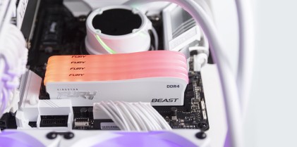 Ddr4 16Gb 3200 Mhz Fury Beast White Rgb Cl16 Kingston