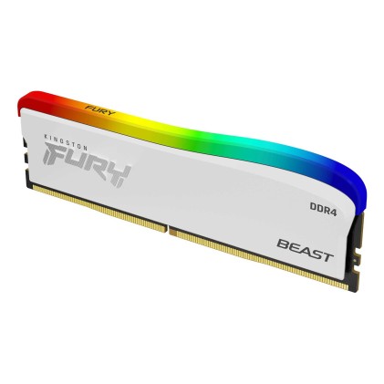 Ddr4 16Gb 3600 Mhz Fury Beast White Rgb Cl18 Kingston
