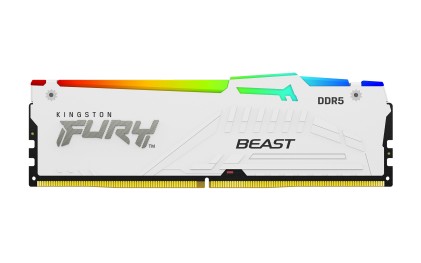 Kingston Technology FURY Beast 32GB 6000MT/s DDR5 CL30 DIMM (Kit da 2 moduli) White RGB EXPO