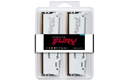 Kingston Technology FURY Beast 32GB 6000MT/s DDR5 CL30 DIMM (Kit da 2 moduli) White RGB EXPO