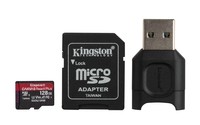 KINGSTON 128GB microSDXC React Plus SDCR2 w/Adapter + MLPM Reader