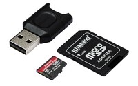 KINGSTON 128GB microSDXC React Plus SDCR2 w/Adapter + MLPM Reader