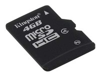 Memory card SDHC MICRO  4GB KINGSTON, Retail