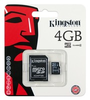 Memory card SDHC MICRO  4GB KINGSTON, Retail