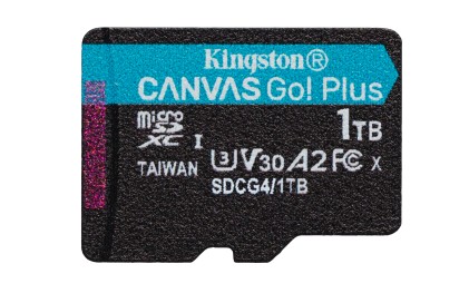 Kingston Technology Scheda microSDXC Canvas Go Plus Gen4 200MB/s A2 U3 V30 da 1 TB + adattatore