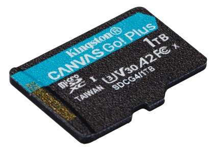 Kingston Technology Scheda microSDXC Canvas Go Plus Gen4 200MB/s A2 U3 V30 da 1 TB + adattatore