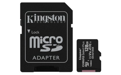 Sd Micro 128Gb Cl10 Uhs-I Con Adatt 100Mb/S Let.85Mb/S Scrit.Kingston