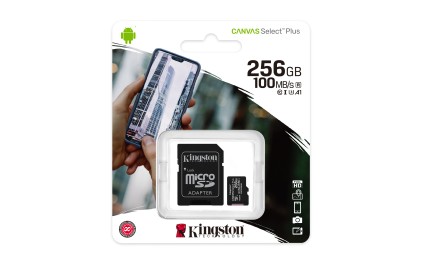 Sd Micro 256Gb Cl10 Uhs-I Con Adatt 100Mb/S Let.85Mb/S Scrit.Kingston