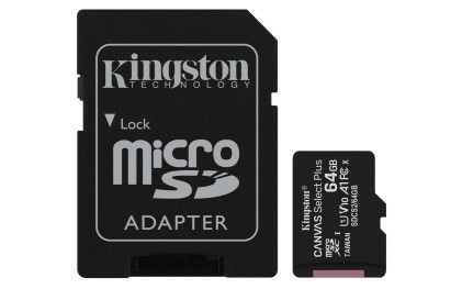 Sd Micro 64Gb Cl10 Uhs-I Con Adatt. 100Mb/S Let.85Mb/S Scrit.Kingston