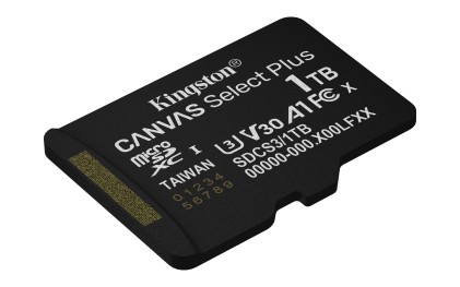 Kingston Technology 1TB microSDXC Canvas Select Plus Gen3 150MB/s A1 (Adattatore SD incluso)