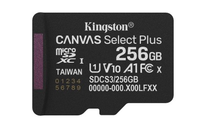 Sd Micro 256Gb Cl10 Uhs-I Con Adatt 150Mb/S Let.85Mb/S Scrit.Kingston
