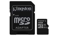 Sd Micro 16Gb Cl10 Uhs-I Con Adatt. 80Mb/S Let.10Mb/S Scrit.Kingston