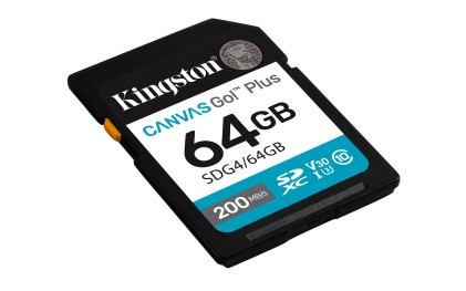 Kingston Technology Canvas Go! Plus 64GB SDXC Canvas Go Plus Gen4 200MB/s C10 UHS-I U3 V30