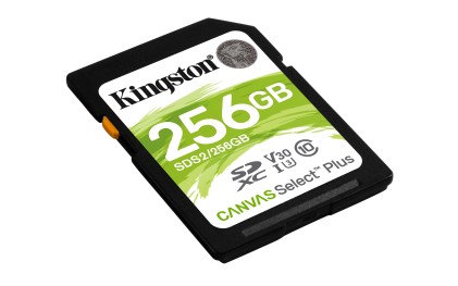 KINGSTON 256GB SDXC Canvas Select Plus 100R C10 UHS-I U3 V30