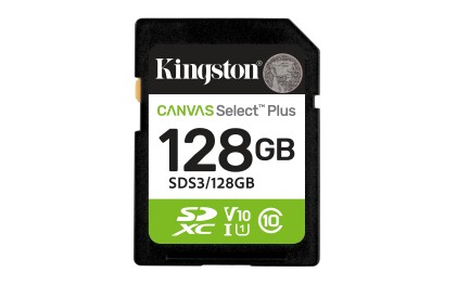 Kingston Technology 128GB SDXC Canvas Select Plus Gen3 150MB/s C10 UHS-I U1 V10