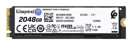 Kingston Technology 2048G KC3000 M.2 2280 NVMe SSD - CONFEZIONE APERTA
