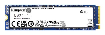 Kingston Technology 4000G NV3 M.2 2280 NVMe SSD