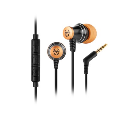 Krom Kinear Auricolare Cablato In-ear Giocare Nero, Arancione