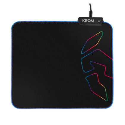 Krom Knout RGB Tappetino per mouse per gioco da computer Nero