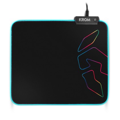 Krom Knout RGB Tappetino per mouse per gioco da computer Nero