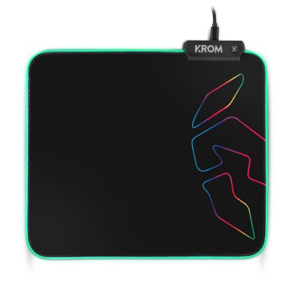 Krom Knout RGB Tappetino per mouse per gioco da computer Nero