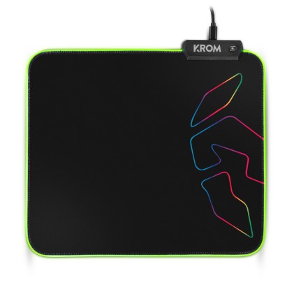 Krom Knout RGB Tappetino per mouse per gioco da computer Nero