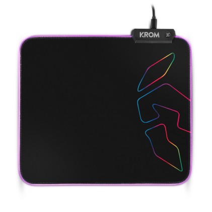 Krom Knout RGB Tappetino per mouse per gioco da computer Nero