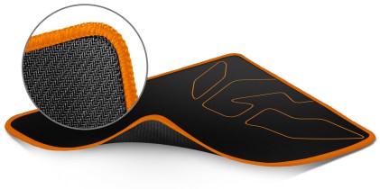 Krom Knout Speed Black Tappetino per mouse per gioco da computer Nero, Arancione