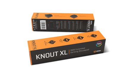Krom Knout XL RGB Tappetino per mouse per gioco da computer Nero