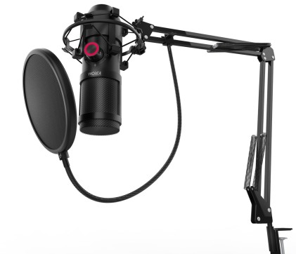 Krom Kapsule Nero Microfono per PC