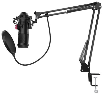 Krom Kapsule Nero Microfono per PC