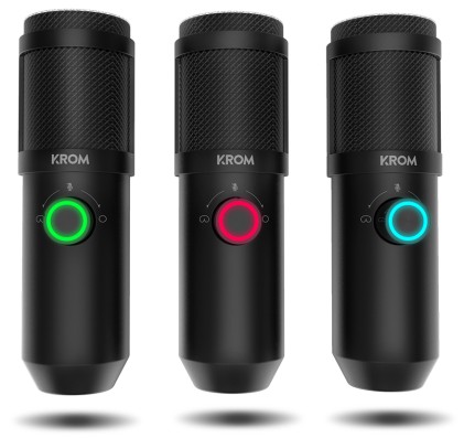 Krom Kapsule Nero Microfono per PC