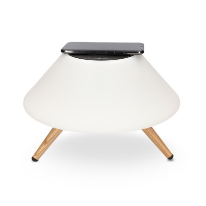 Ksix BXCQILAMP02 Caricabatterie per dispositivi mobili Smartphone Bianco AC, USB Carica wireless Ricarica rapida Interno