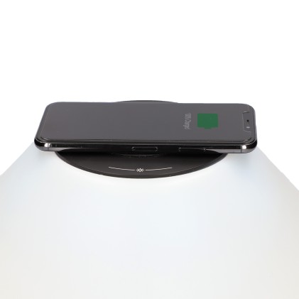 Ksix BXCQILAMP02 Caricabatterie per dispositivi mobili Smartphone Bianco AC, USB Carica wireless Ricarica rapida Interno