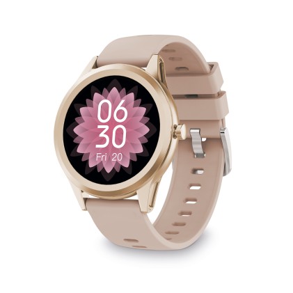 Ksix Globe Smartwatch Orologio Schermo 1.28" - Bluetooth 5.0 BLE - Autonomia fino a 7 giorni - Resistenza all Acqua IP67 - Colore Rosa
