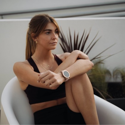 Ksix Globe Smartwatch Orologio Schermo 1.28" - Bluetooth 5.0 BLE - Autonomia fino a 7 giorni - Resistenza all Acqua IP67 - Colore Rosa