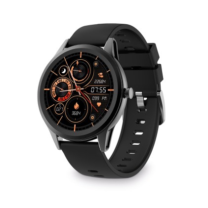 Orologio Smartwatch Ksix Globe Schermo 1.28" - Bluetooth 5.0 BLE - Autonomia fino a 7 giorni - Resistenza all Acqua IP67 - Colore Grigio Metallico