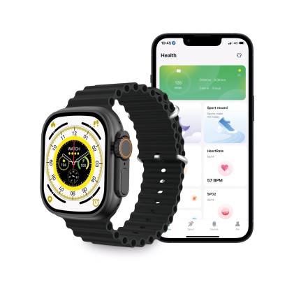 Ksix Urban Plus Smartwatch Orologio Schermo 2.05" Multitouch - Bluetooth 5.0 - Autonomia fino a 5 Giorni - Resistenza all Acqua IP68 - Assistente Vocale