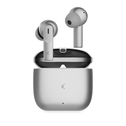 Ksix BXTW10PL cuffia e auricolare True Wireless Stereo (TWS) In-ear Musica e Chiamate USB tipo-C Bluetooth Argento
